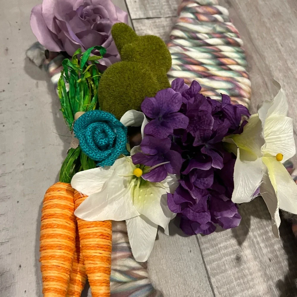 Handmade bunny wreath
